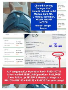 Read more about the article Testimoni Medical Card AIA : Kemalangan Motor