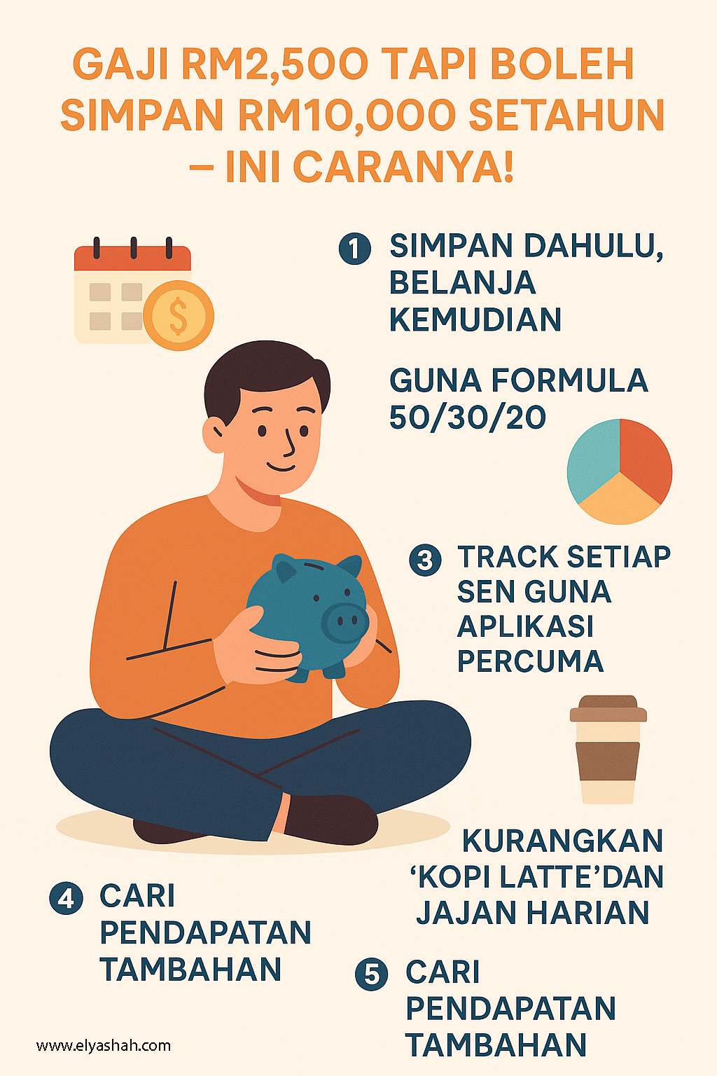 Gaji RM2,500 Tapi Boleh Simpan RM10,000 Setahun – Ini Caranya - Elya