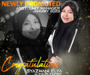 2023 - Promoted to Assistant Unit Manager - Elya
