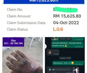 Client jatuh & Tangan Retak - AIA tanggung Kos Rawatan Operation masuk kan Plate Besi - RM15,625.80!