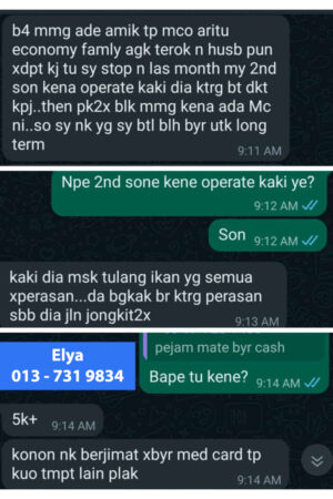 Pengajaran - Bila tiada Insurans - Anak Kecil - Tulang ikan masuk kaki, operation kena BAYAR SENDIRI lebih RM5,000!