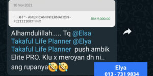 Testimony - Alhamdullillah, Terima kasih push ambil Elite Pro, kalau tak, meroyan dah ni, senang rupanya
