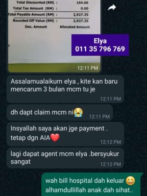 Testimoni - Baru 3 bulan mencarum, dah guna Medical Card RM2,927! - Elya